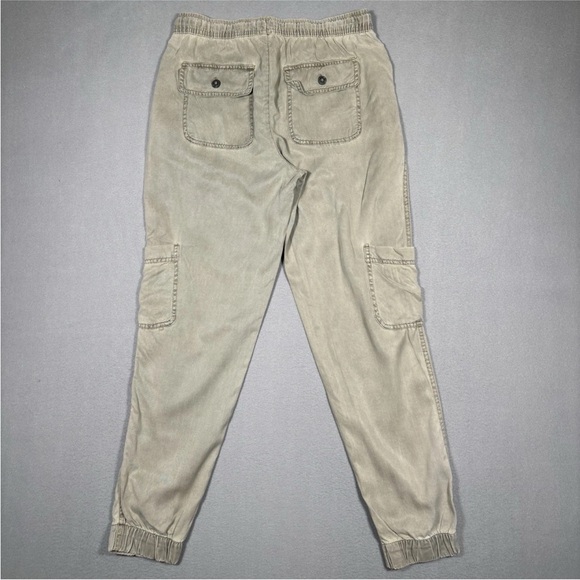 NWT C&C California Jogger Pants Women’s Small Green 100% Lyocell Cargo FLAW - Picture 12 of 13